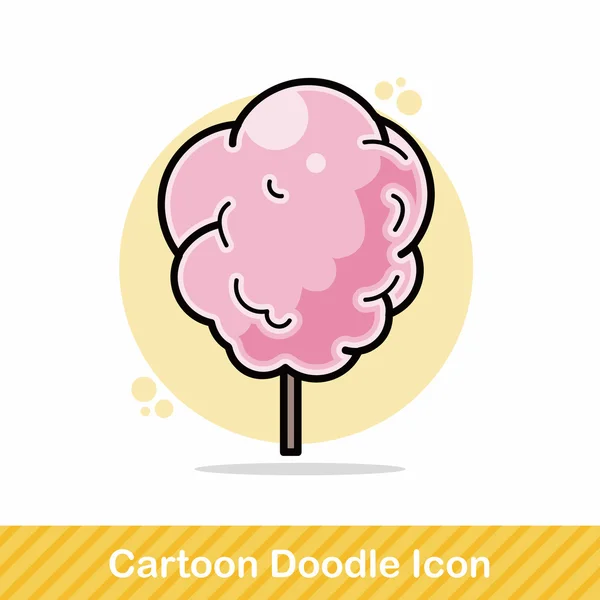 Pamuk şeker doodle vektör çizim