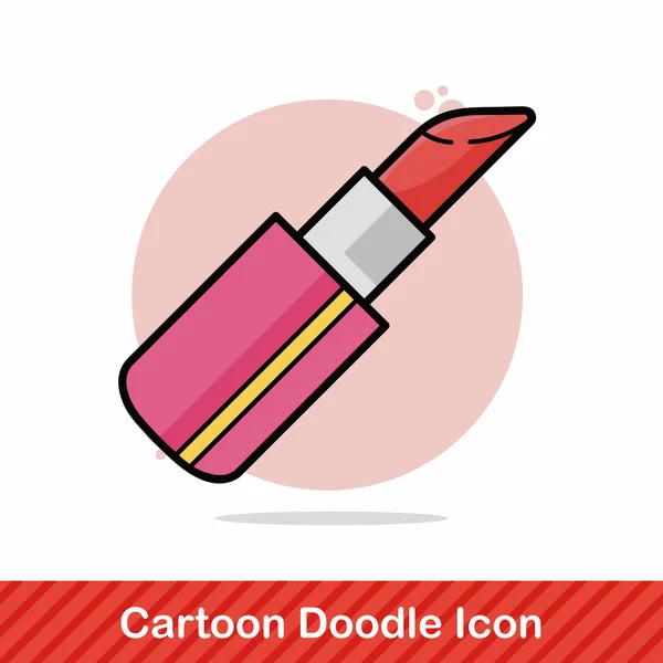 Illustrasjon av leppestift-doodler – stockvektor