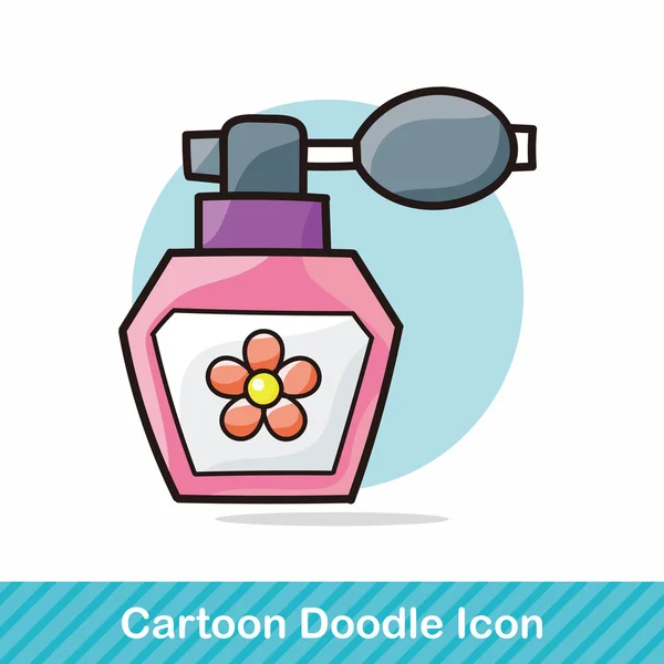 Perfume doodle vector ilustración — Vector de stock