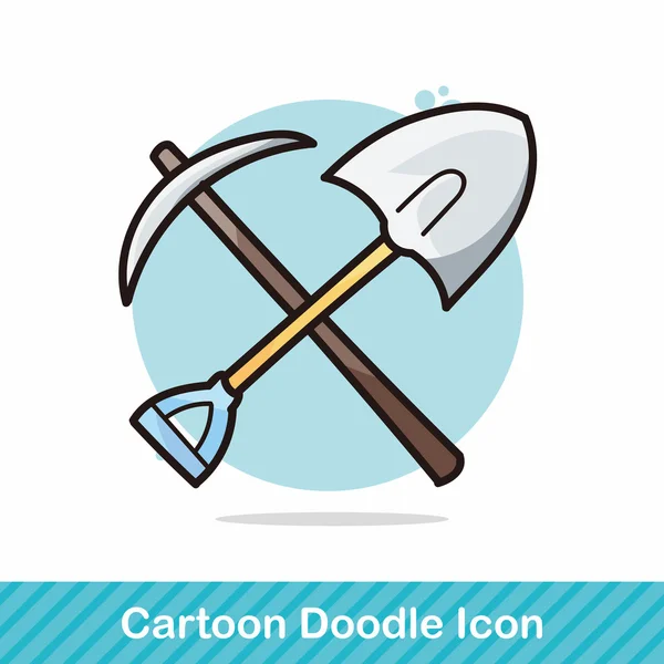 Pala doodle vector ilustración — Vector de stock