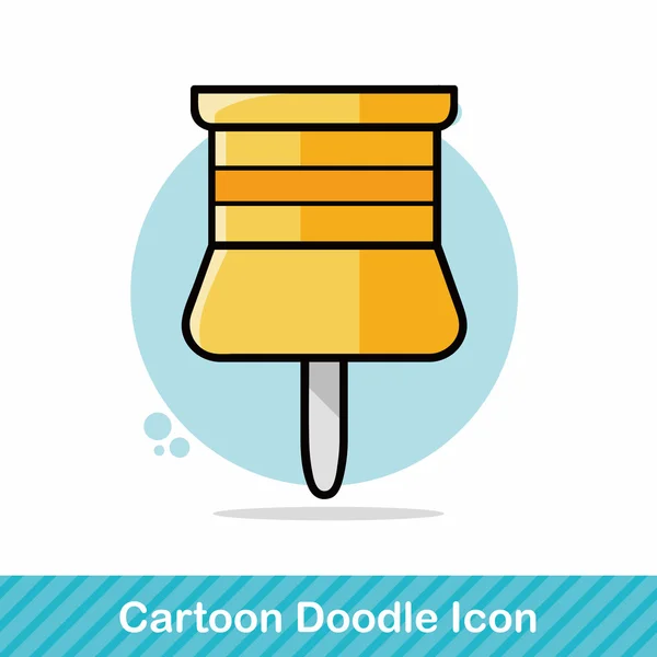 Pushpin doodle vector illustration — Stock Vector