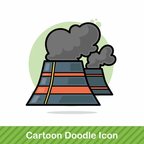 Factory doodle vector illustration — Stock Vector