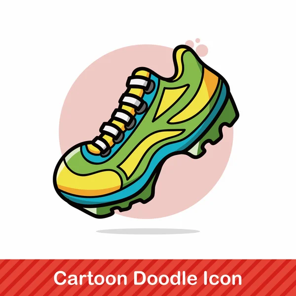 Running shoes doodle vector illustration — Stock Vector