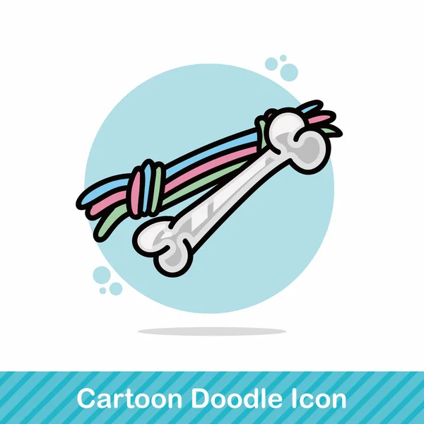 Dog bone doodle vector illustration — Stock Vector