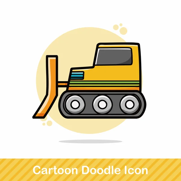 Cargo truck doodle vector illustration — Stock Vector