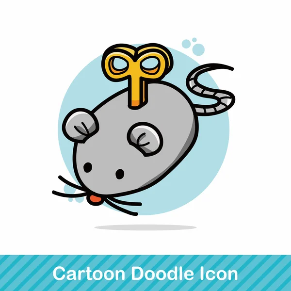 Rato brinquedos doodle vetor ilustração —  Vetores de Stock