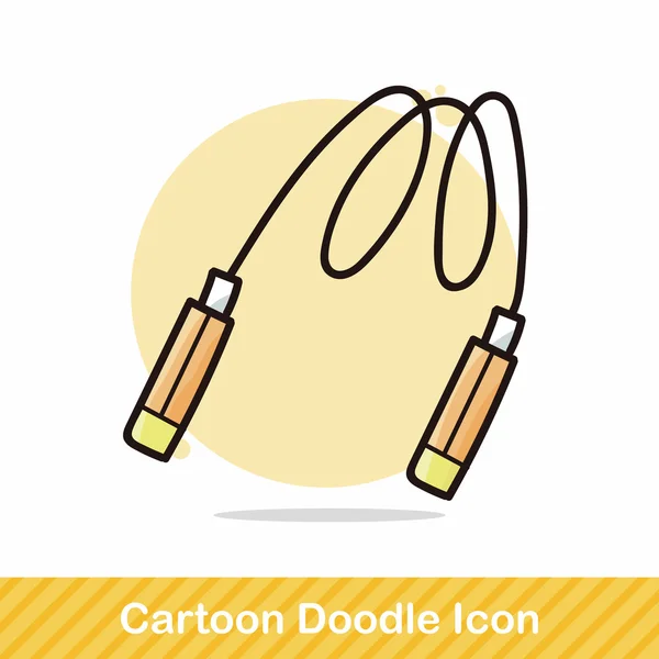 Cuerda saltar doodle vector ilustración — Vector de stock