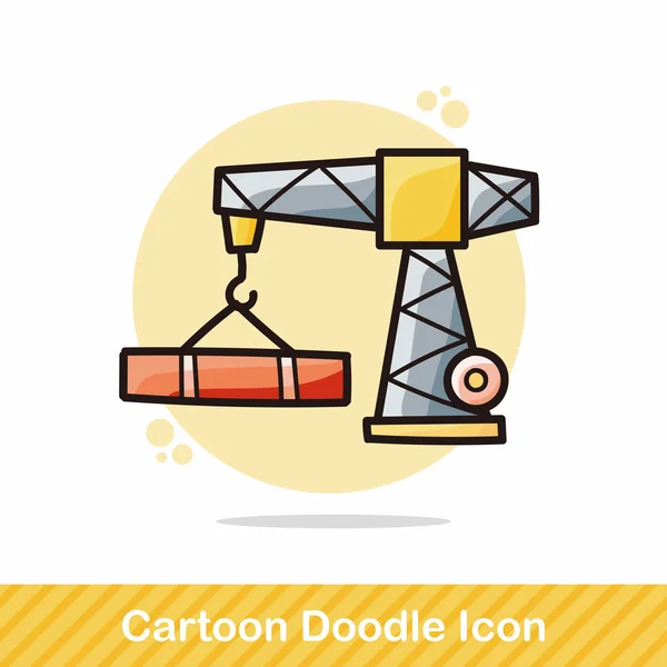 Zvedání stroj doodle vektorové ilustrace — Stockový vektor