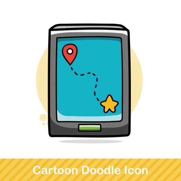 Illustration vectorielle de doodle de téléphone portable — Image vectorielle