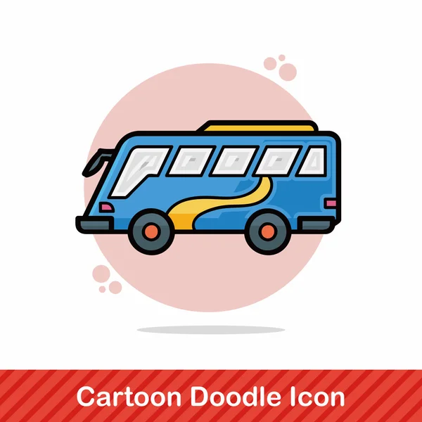 Illustrazione vettoriale doodle bus — Vettoriale Stock