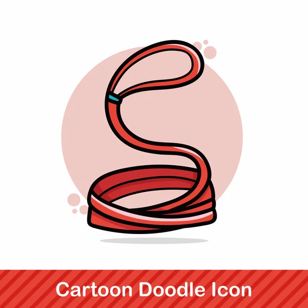 Sällskapsdjur krage rep doodle vektor illustration — Stock vektor