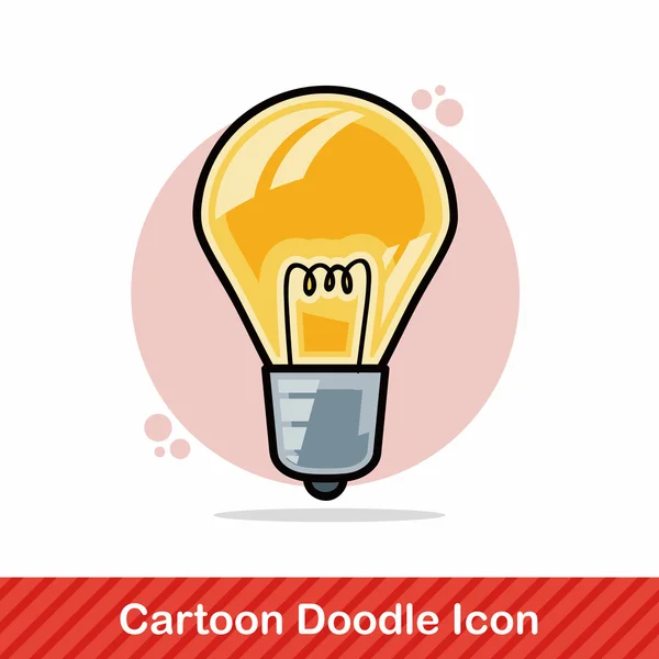 Illustration vectorielle de doodle ampoule — Image vectorielle