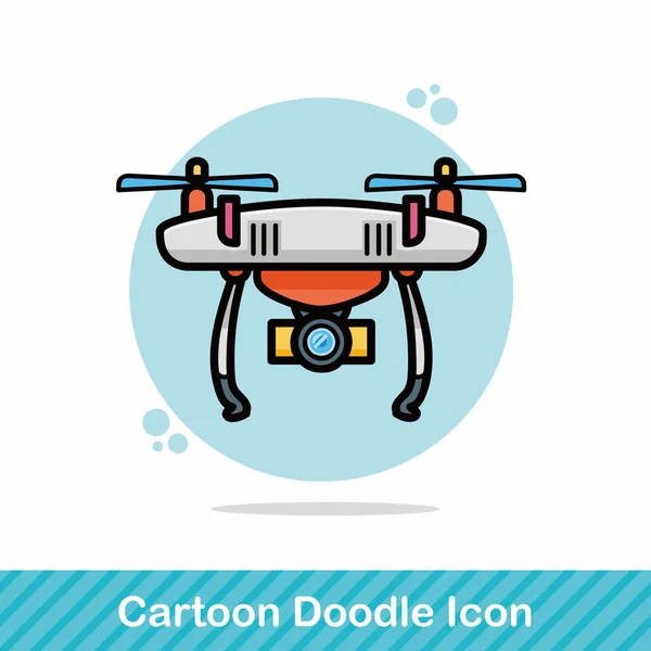 Helicóptero doodle vector ilustración — Archivo Imágenes Vectoriales