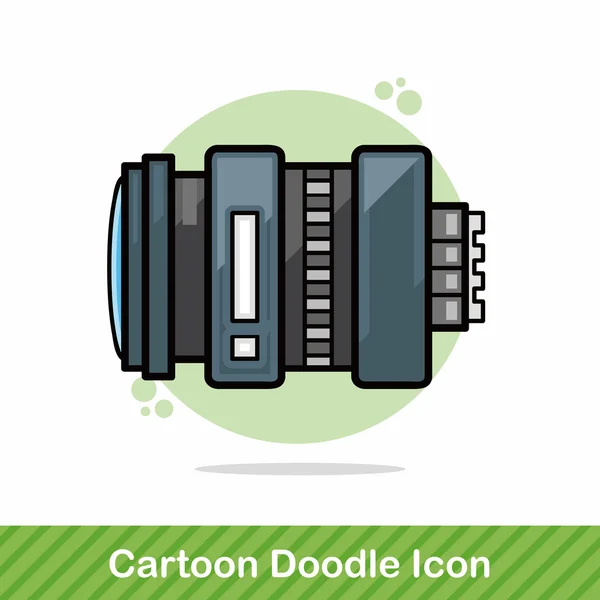 Kameralinse Doodle Vektor Illustration — Stockvektor