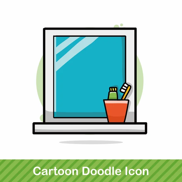 Toalettbord doodle vektor illustration — Stock vektor