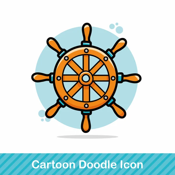 Rudder doodle vector ilustración — Archivo Imágenes Vectoriales