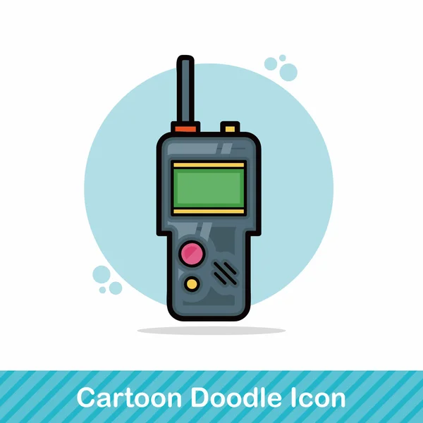 Walkie doodle vector illustration — Stock Vector