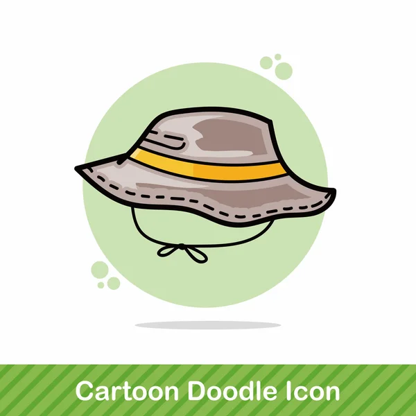 Pesca chapéu doodle vetor ilustração — Vetor de Stock