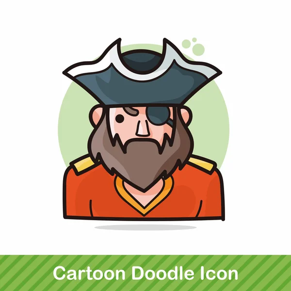 Pirate doodle vector illustration — Stock Vector