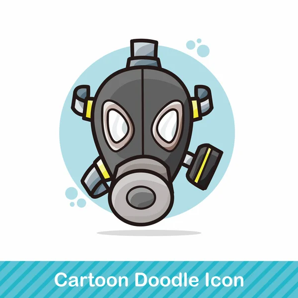 Gas masks doodle vector illustration Stock Vector