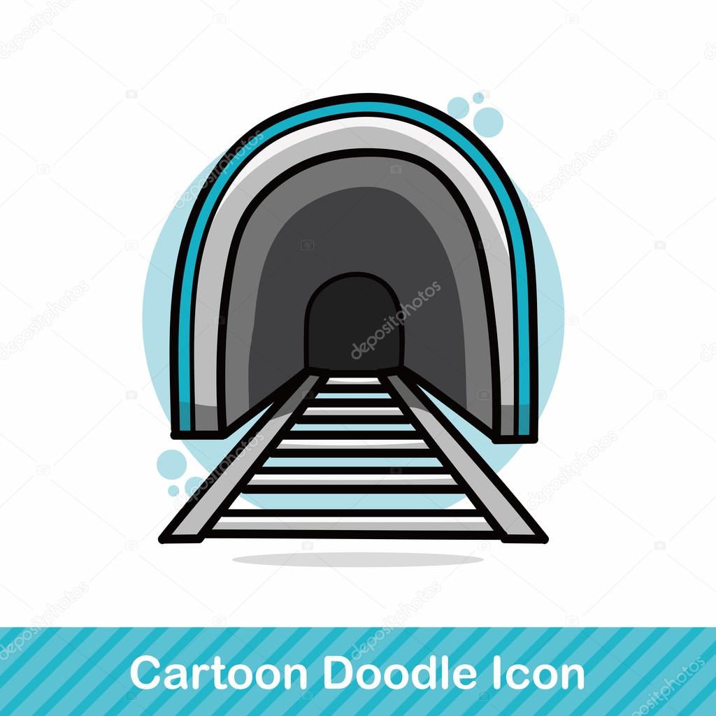 Tunnel doodle vector illustration