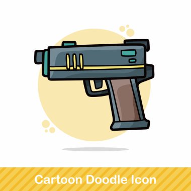 silah doodle vektör çizim