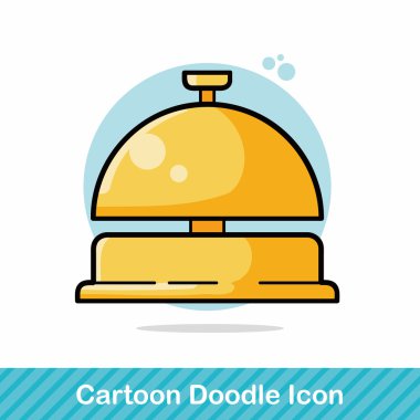otel bell doodle vektör çizim