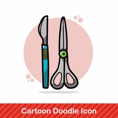 Neşter renk doodle vektör çizim