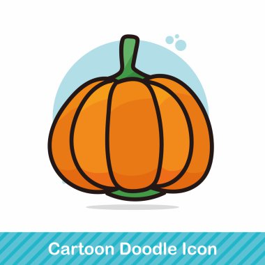 sebze kabak renk doodle vektör çizim