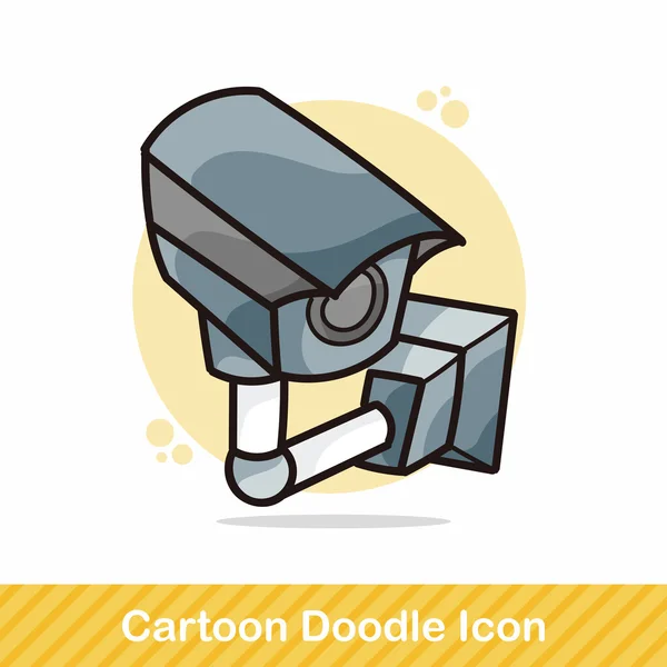 Kamery doodle vektorové ilustrace — Stockový vektor