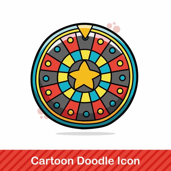 Illustrazione vettoriale doodle roulette — Vettoriale Stock