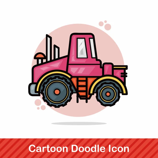 Camión doodle vector ilustración — Archivo Imágenes Vectoriales