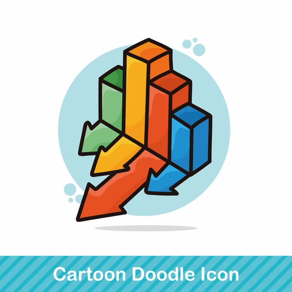 Office grafiği doodle vektör çizim — Stok Vektör