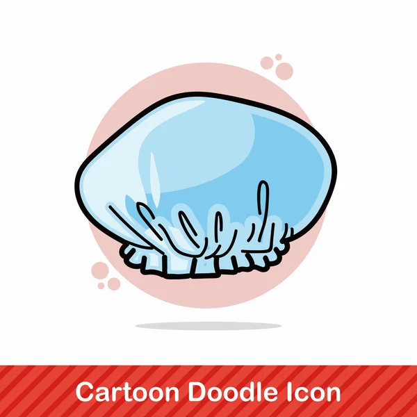 Duş cap doodle vektör çizim