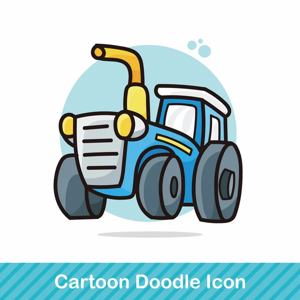Vrachtwagen doodle vectorillustratie — Stockvector