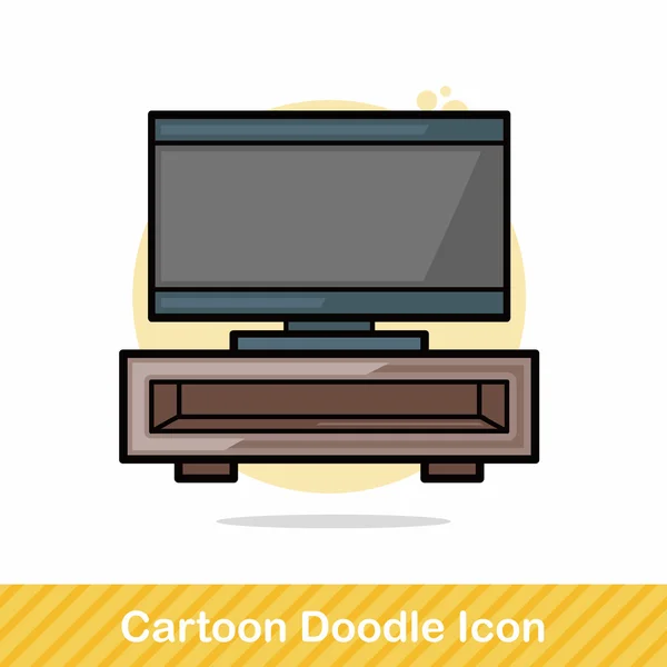 Tv doodle vector illustration — Stock Vector