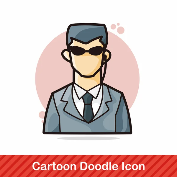 Illustration vectorielle de doodle Bodyguard — Image vectorielle