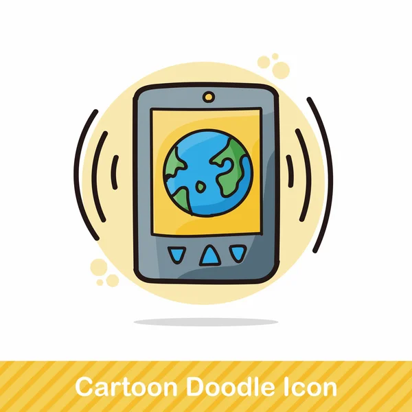 Teléfono celular doodle vector ilustración vector ilustración — Vector de stock