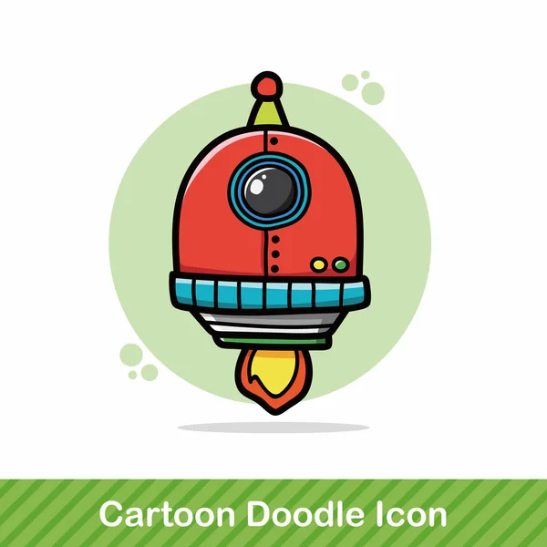 Robot doodle vector ilustración — Vector de stock