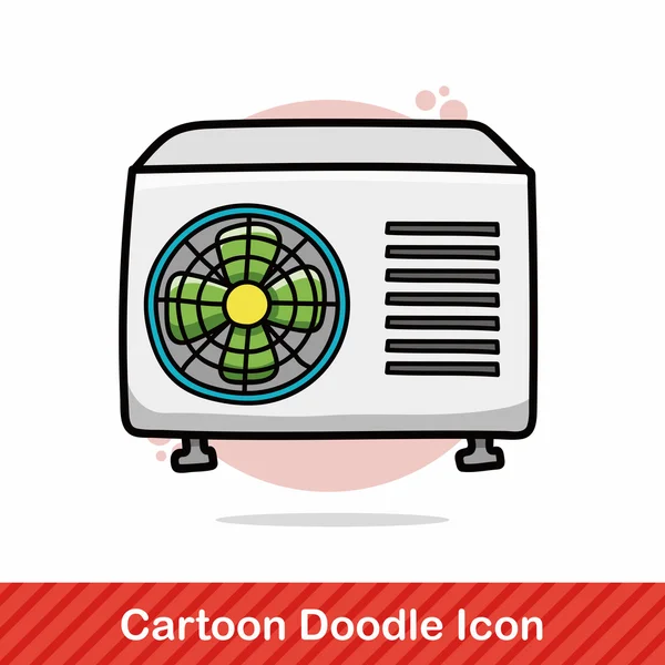 Illustration vectorielle de doodle climatiseur — Image vectorielle