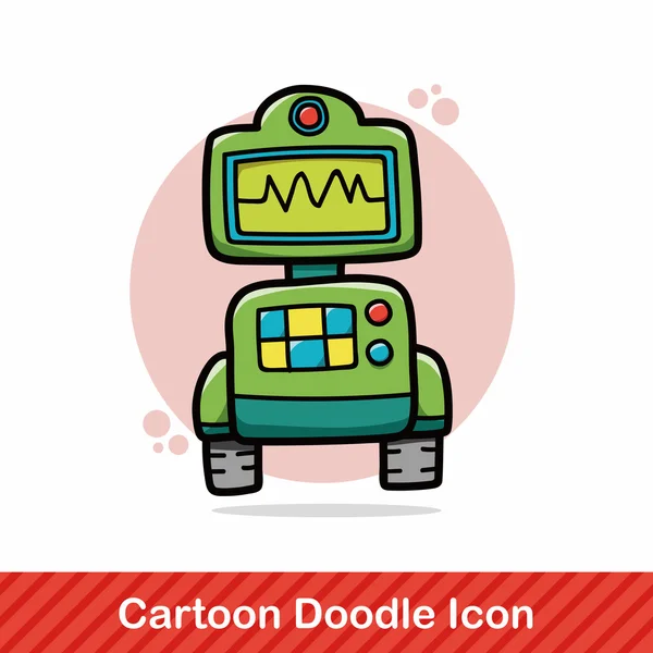 Εικονογράφηση φορέας doodle ρομπότ — Διανυσματικό Αρχείο