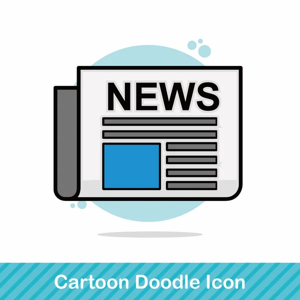 Gazete doodle vektör çizim