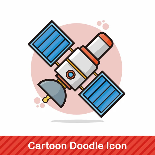 Illustration vectorielle de doodle satellite — Image vectorielle