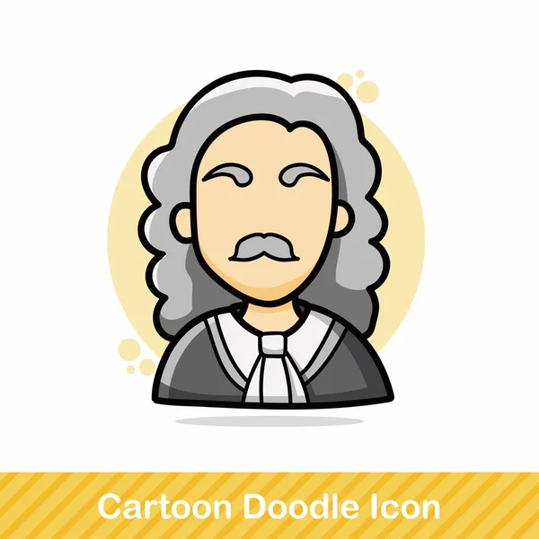 Yargıç doodle vektör çizim — Stok Vektör