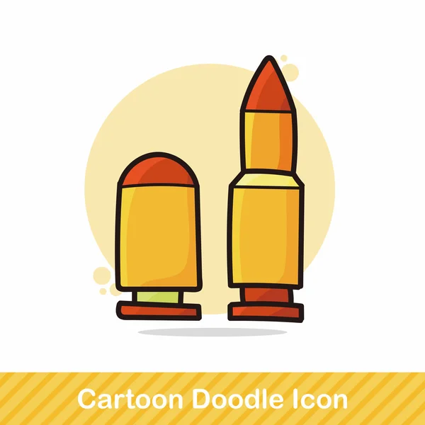 Bullet doodle illustrazione vettoriale — Vettoriale Stock