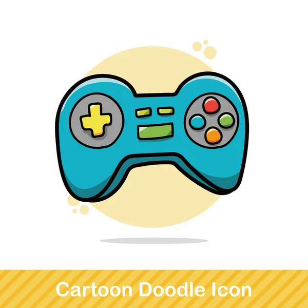 Gioco controller doodle vettoriale illustrazione — Vettoriale Stock