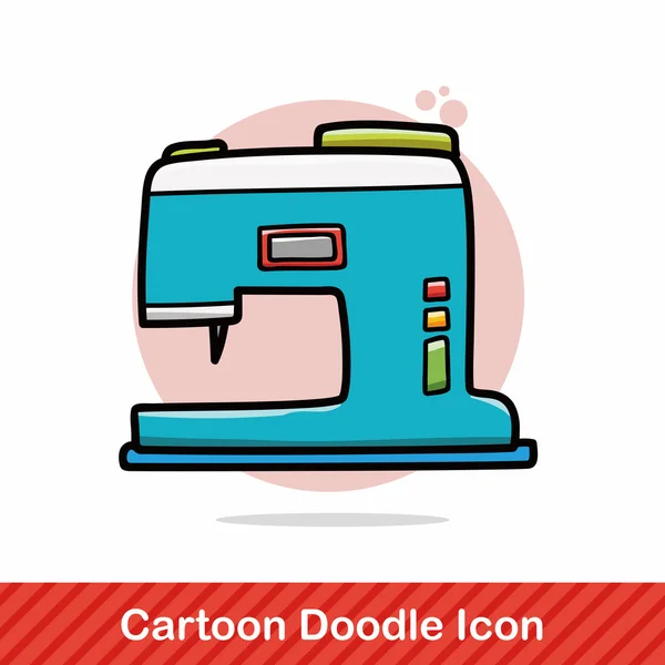 Máquina a medida doodle vector ilustración — Archivo Imágenes Vectoriales