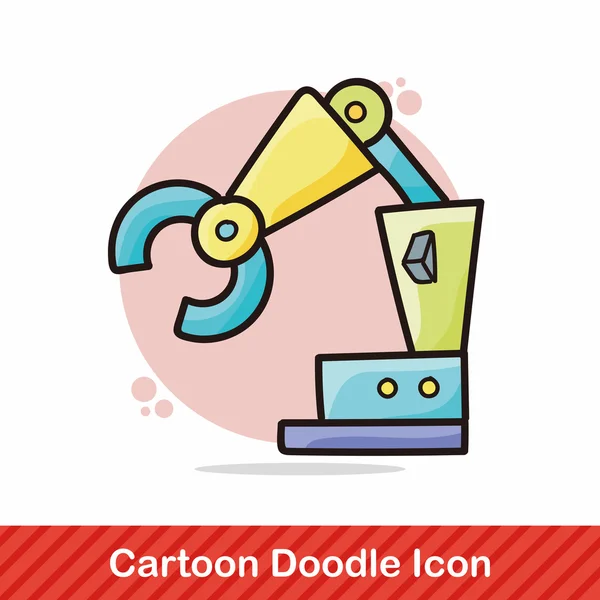 Robot doodle vektör çizim — Stok Vektör