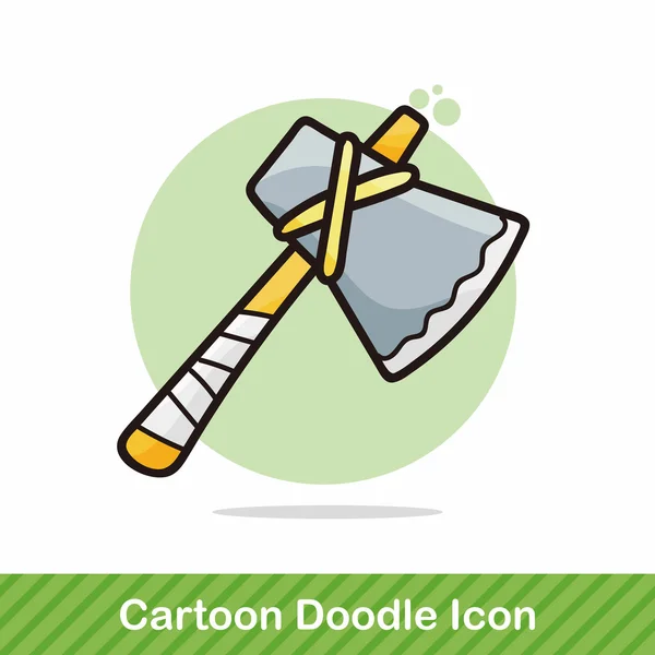 Zbraní Sekyra doodle vektorové ilustrace — Stockový vektor