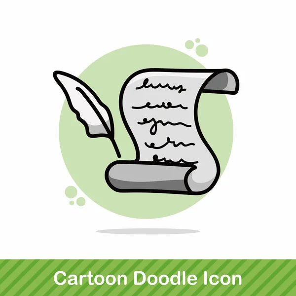 Mektup kağıdı doodle vektör çizim — Stok Vektör